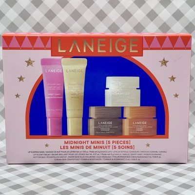 Laneige 2025 Midnight Minis 5pc Set Lip Mask & Balm Eggnog Caramel   NEW   