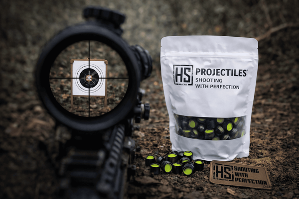 Hs Projectiles V4 Paintballs Projektile 200 Magfed Sniper Munition Black-Yellow-image