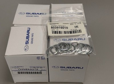 Pack 4 Genuine Subaru Engine Oil Filter & Gasket For Legacy, Impreza 2010-2025