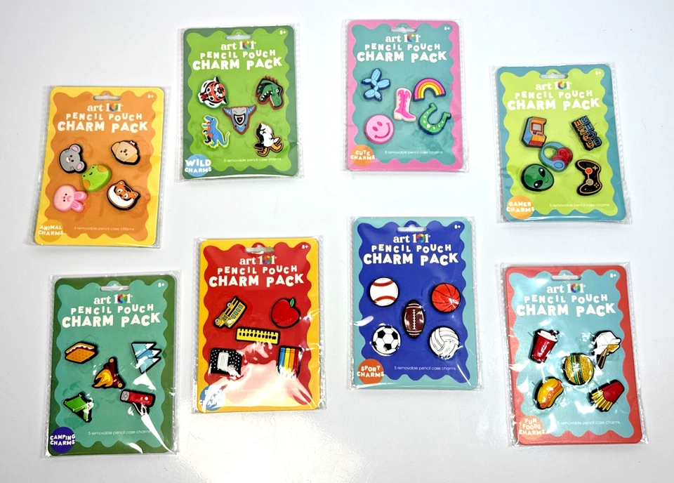 Art 101 карандаш мешок подвеска набор лот из 8 еды геймер милый Sport диких животных школы - Изображение 2 из 4