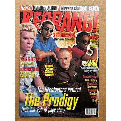 PRODIGY KERRANG NO.655 MAGAZINE JULY 5 1997 - PRODIGY COVER + MORE INSIDE with p