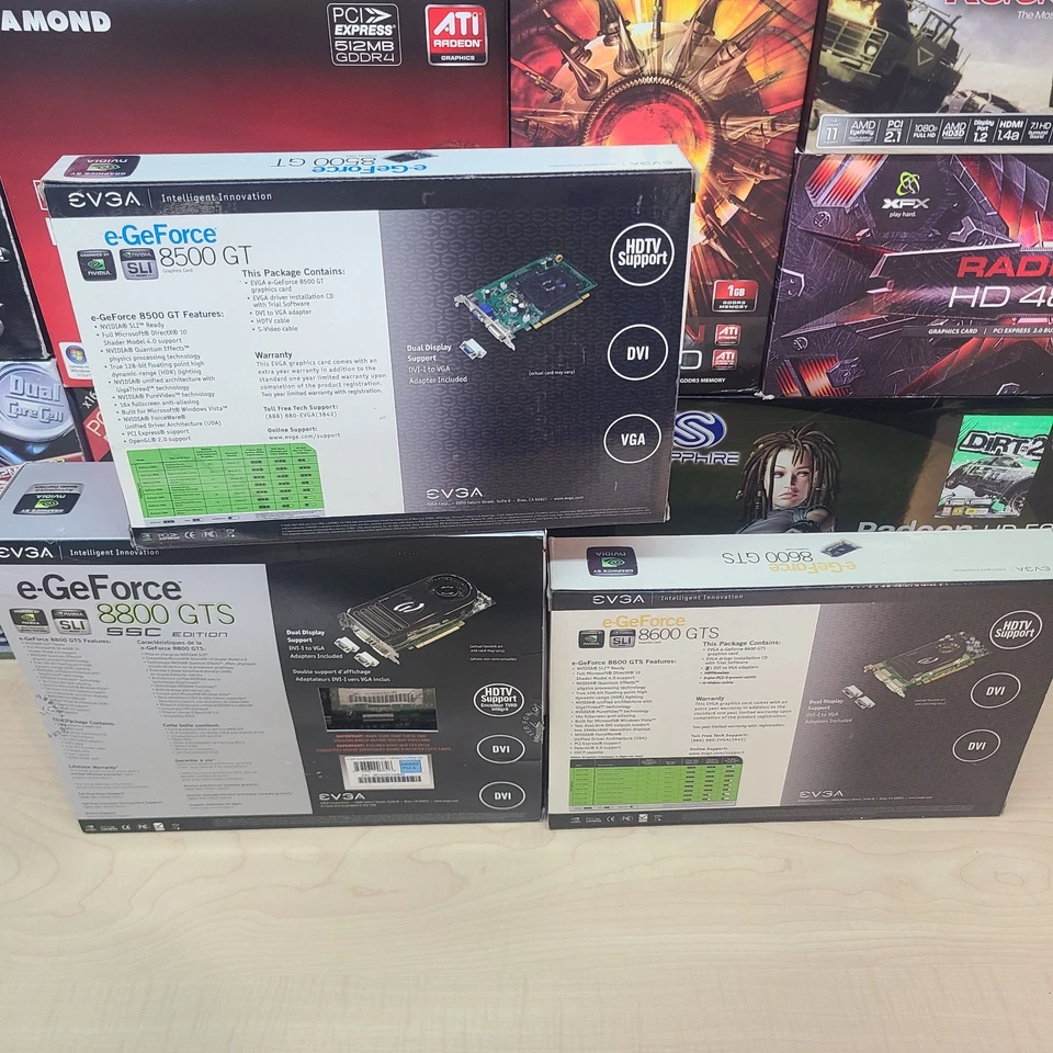 EVGA e-GeForce 8800 GTS 640MB | 8600 GTS 256MB | 8500GT 512MB Video Card Lot - Image 2 of 4