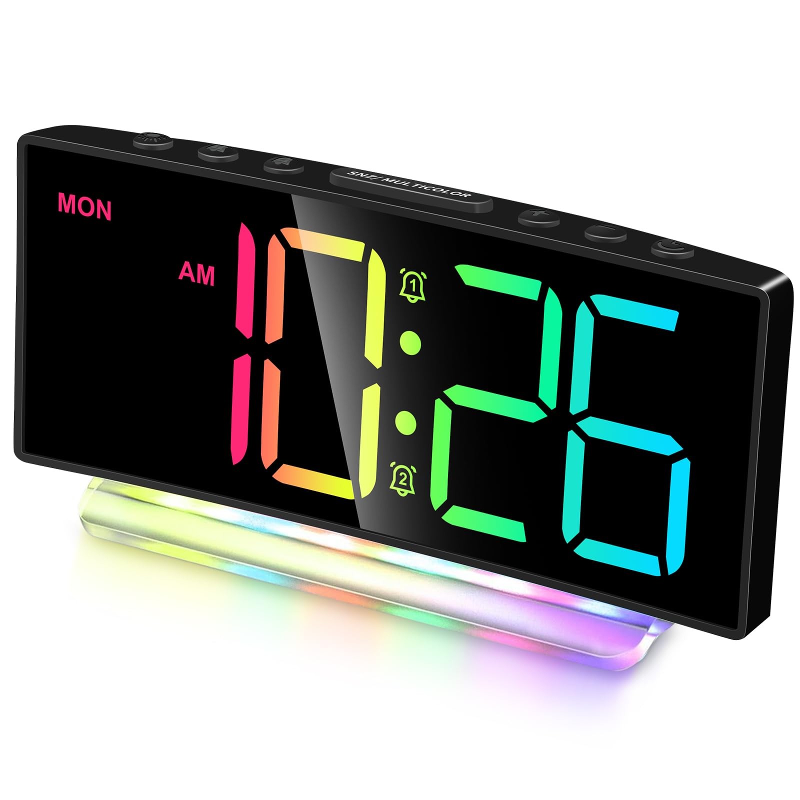 For Heavy Sleepers Adultsteenskidsrainbow Clock For