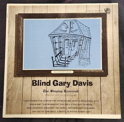 BLIND GARY DAVIS THE SINGING REVEREND 1963 STINSON SLP 56 CLEAR RED VINYL BLUES