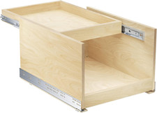 Retractable Double-Drawer Pull Out Cabinet Organizer 22   W X 21  D Soft Close C