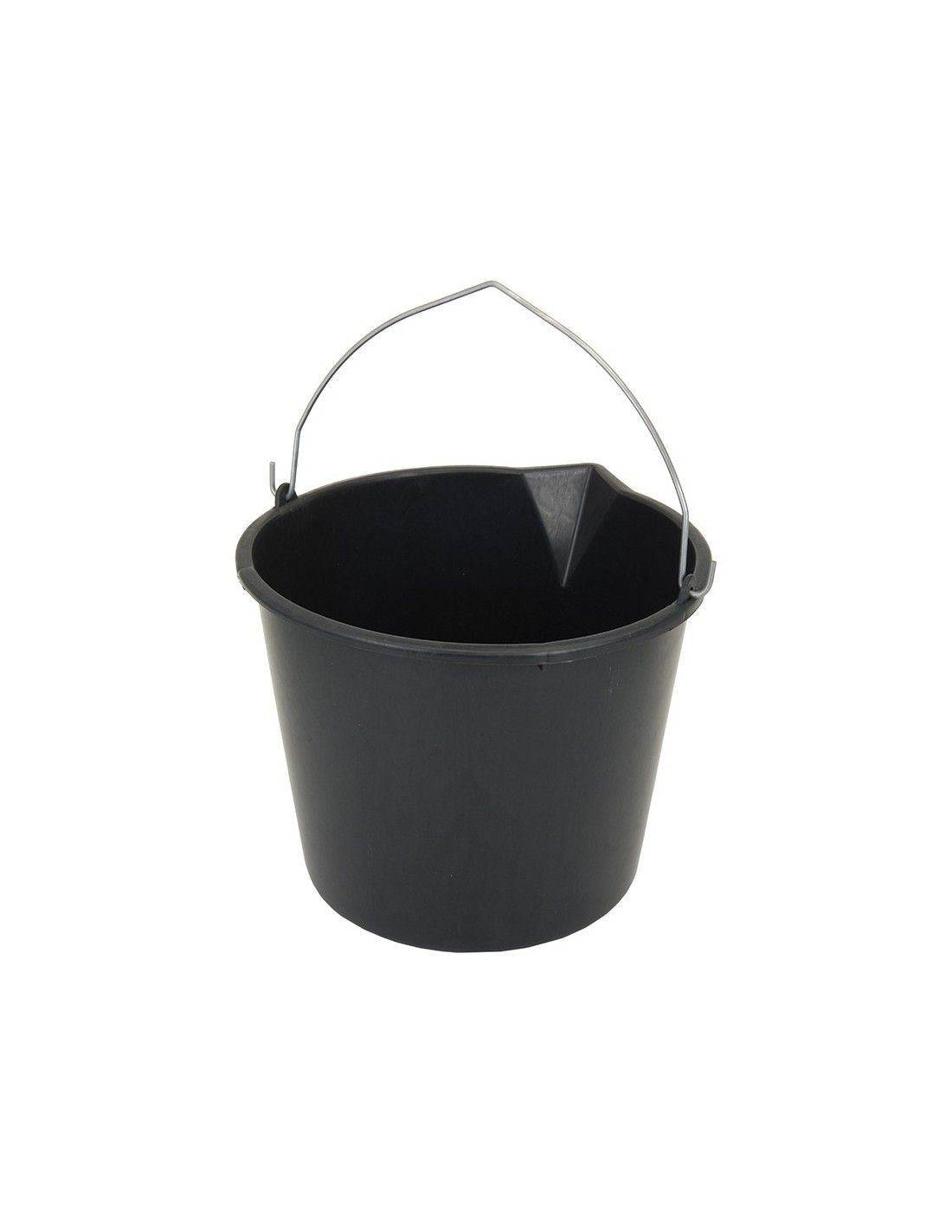 Plastic Bucket 12L with Metal Handle and Pouring Spout - Multi-Purpose Bucket