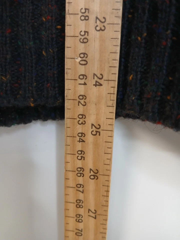 Suéter DE COLECCIÓN Hunt Club Para Hombres Grande Negro Mezcla de Lana Cuello Redondo Hecho en EE. UU. 90s Foto 4 de 4