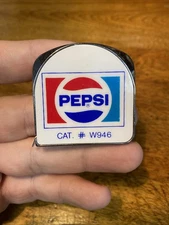 Vintage Pepsi Advertising Lufkin Tape Measure Bottle Logo Used