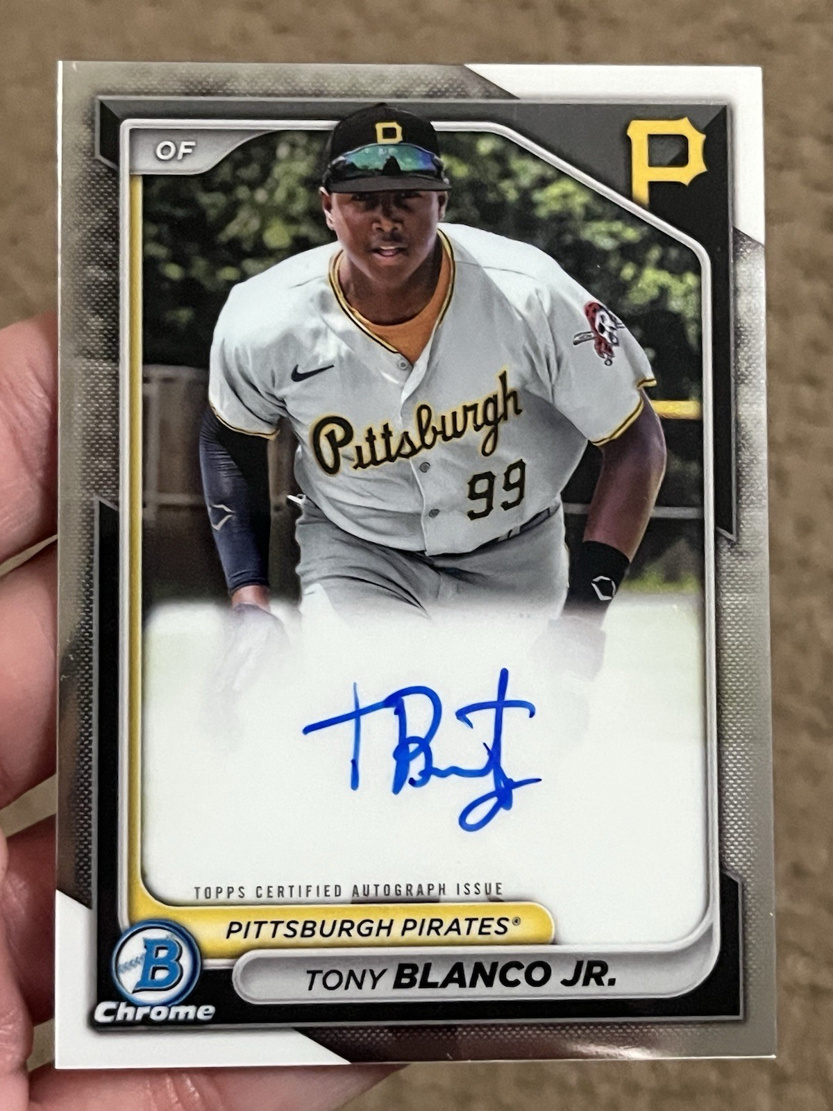 2024 Bowman Tony Blanco Jr. Chrome Prospect Auto On Card Autograph #CPA-TB