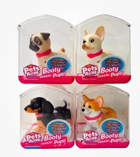 Booty Shakin' Pups COMPLETE SET of 4 Pug Corgi Frenchie Dachshund NEW Zuru Dogs