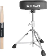 Drum Throne, Height Adjustable Padded Seat Drum Stool, Heavy Duty Swivel Drum Ch