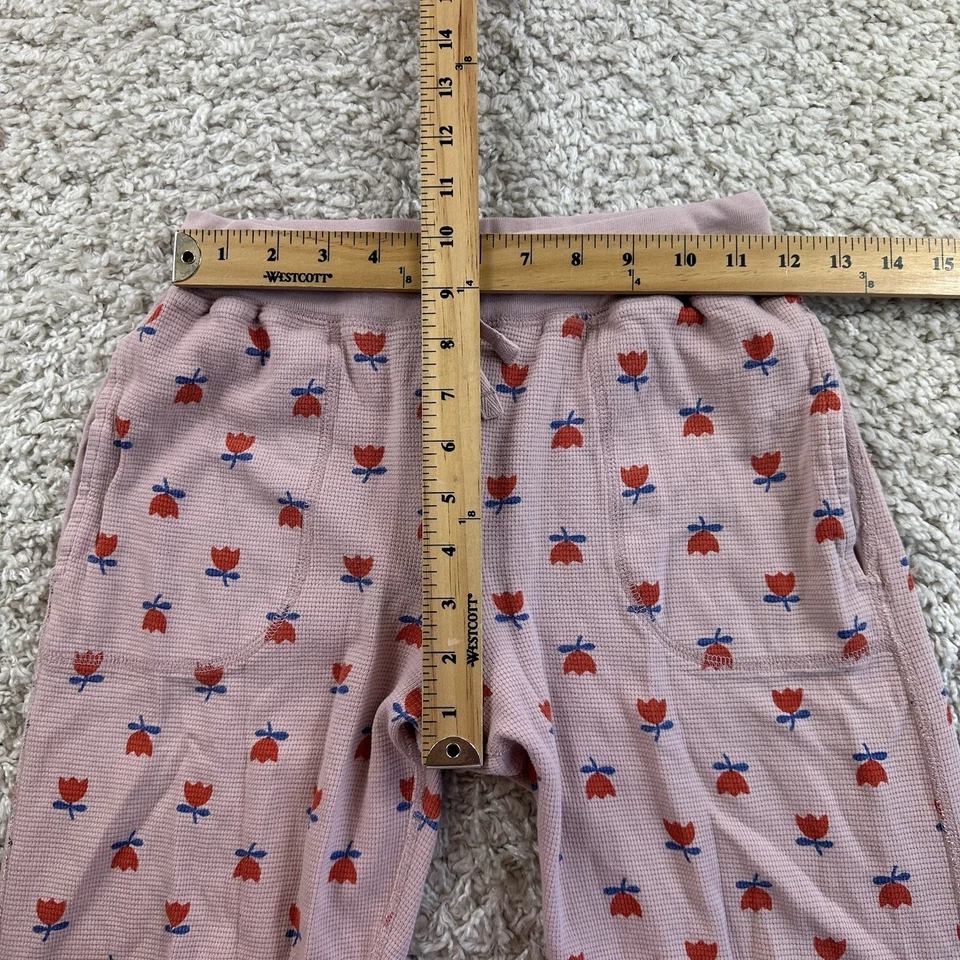 Pantalones Jogger Hanna Andersson Talla 12 Rosa 100% Algodón Tejido Waffle Foto 4 de 4