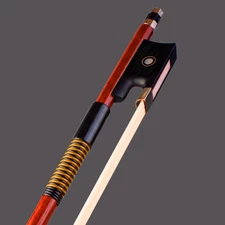 4/4 Full Size Violin Bow – Octagonal Brazilwood Stick, Mongolian White Horseh...