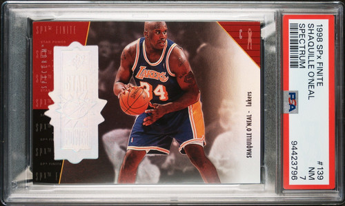 PSA 7 1998 SPX FINITE SHAQUILLE O'NEAL STAR POWER SPECTRUM 128/250 #139 NM