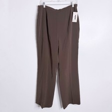 NWT Kasper Brown Dress Pants Straight Leg Size 12 Workwear Career Wear