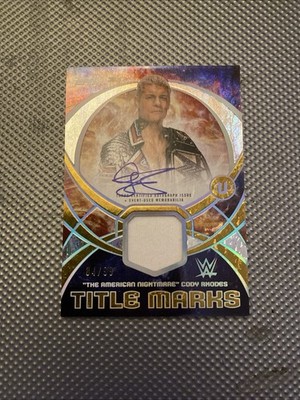 2026 Topps WWE Universe Cody Rhodes Autograph Relic 84/99 Auto On Card 