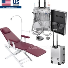 Portable Dental Mobile Delivery Unit Air Compressor High Suction System+/Chair