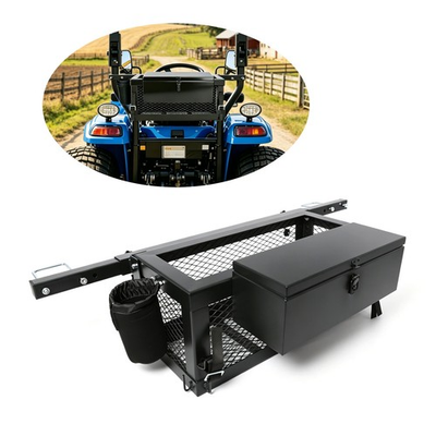 #ad Heavy Duty Tractor Tool Box Tractor Basket Accessories w Ratchet Strap and Hook $89.99