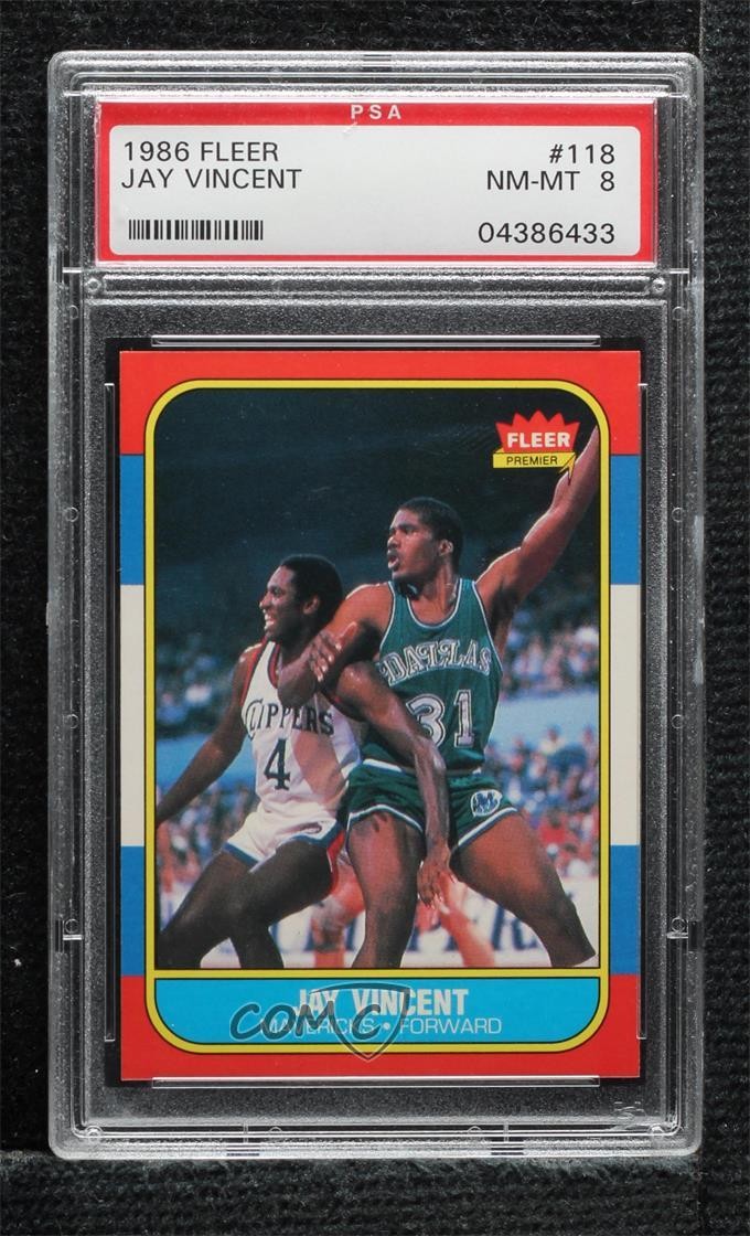 1986-87 Fleer Jay Vincent #118 PSA 8