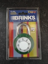 BRINKS DIAL COMBINATION LOCK ( NEW ) Green For Locker,Shed,Toolbox