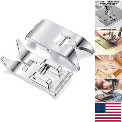 Universal Straight Stitch Presser Foot - 2 Pcs Set for Janome & Kenmore Machines