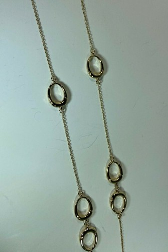 Beautiful Gold Tone Necklace With Circles And Rings w/ Lobster Claw Clasp 18" - Picture 7 of 9