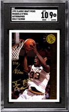 1992 Classic Draft Picks Shaquille O'Neal	Autographed SGC 9 Auto Gold 8500 RC 