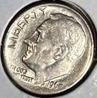 1968 Roosevelt Dime - Weak Dates strike Mint Error