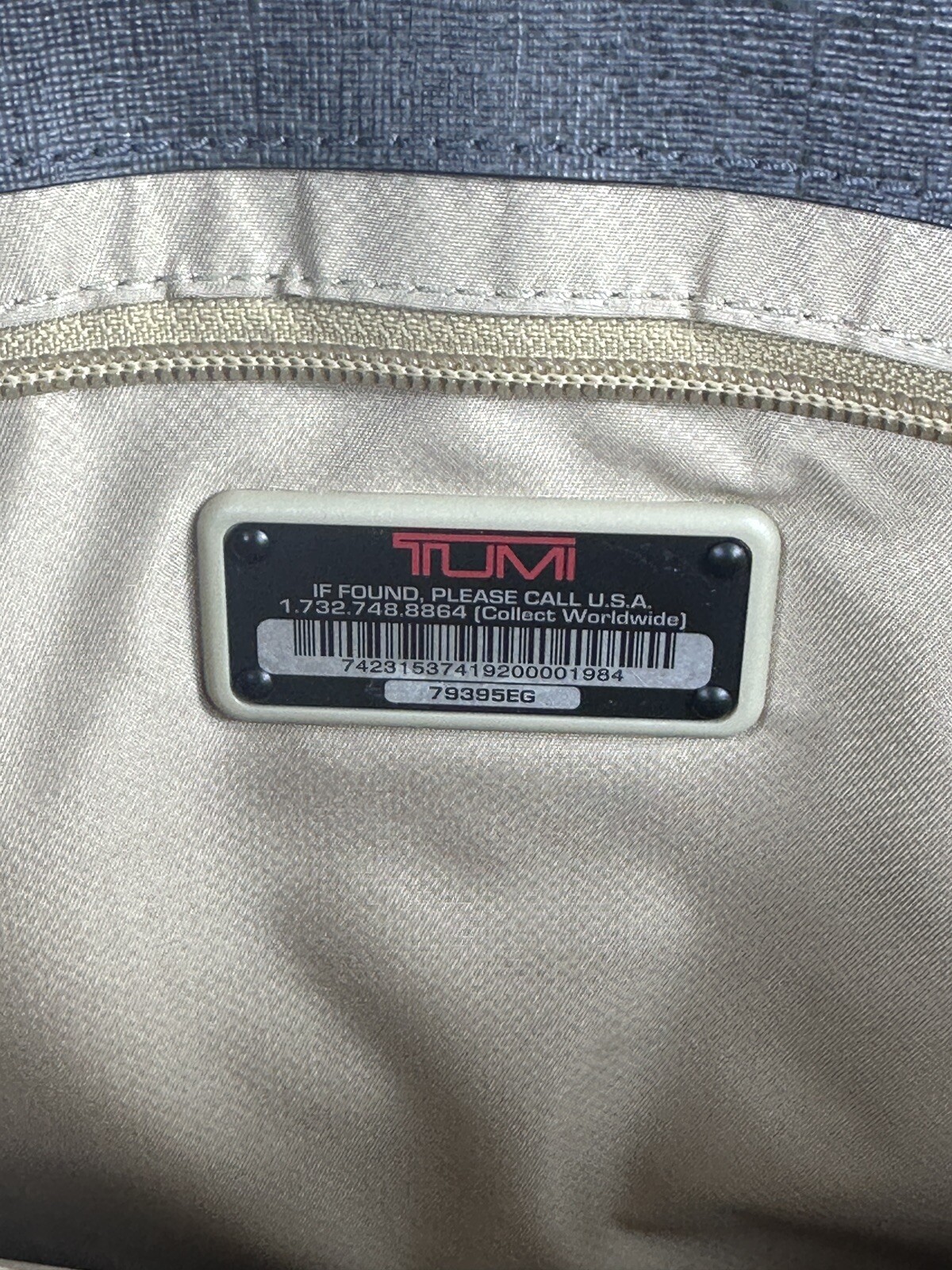 Tumi Sinclair Briefcase Computer Grey Canvas/Nylon Me… Gem