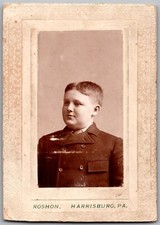 ANTIQUE CIRCA 1890S CDV ROSHON BOY IN SUIT HARRISBURG PA