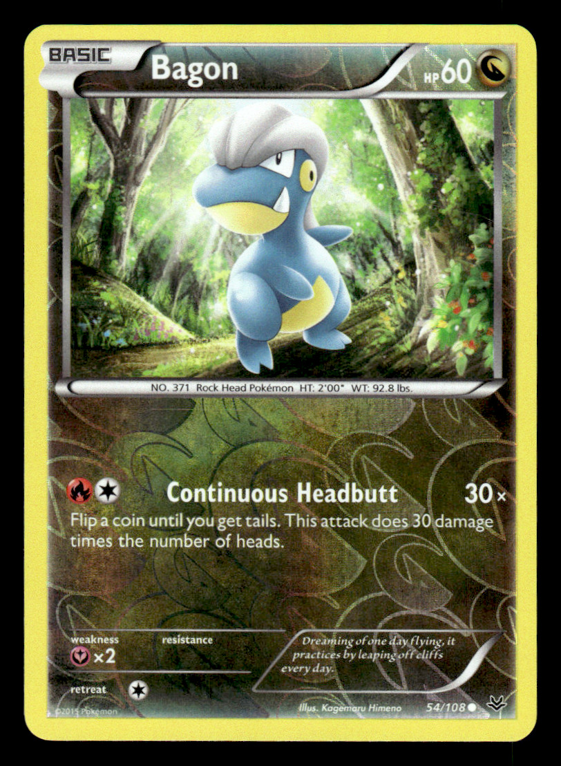 XY - Roaring Skies #54/108 Bagon (54) NM Reverse Holo