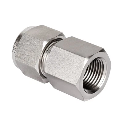 FITOK 316 SS 3/16 in Tube OD x 1/8 Female NPT Compression Tube Fitting