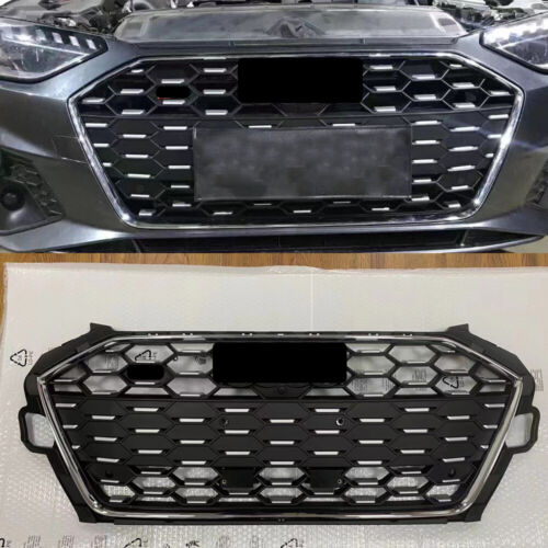 RS4 Sport Style Front Bumper Grille Honeycomb Mesh Grill For Audi A4 2020-2024 - Picture 1 of 1