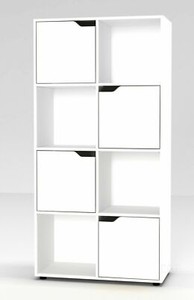 8 Cube bibliothèque étagère display étagère meuble de rangement en bois porte Organisateur