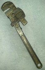 VINTAGE 14" DUNLAP PIPE WRENCH, DROP  FORGED STEEL USA MONKEY WRENCH
