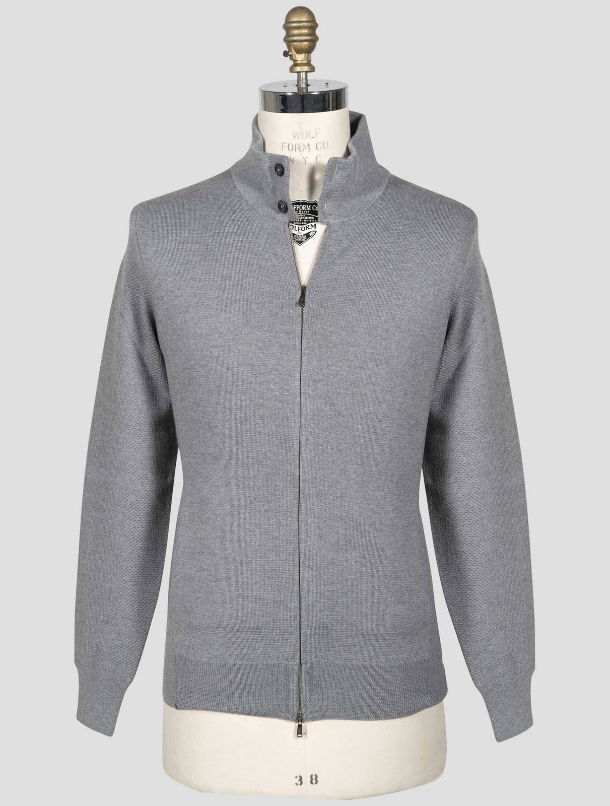 NEW FIORONI GRAY WOOL CASHMERE SWEATER FULL ZIP US 40 - EU 50 FI706 84790₽