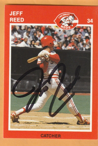 Jeff Reed Cincinnati Reds AUTO Signed 1989 Kahn's Joliet Illinois | eBay