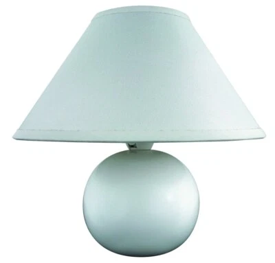 Rabalux 4901 Tischleuchte Ariel, E14, Keramik, weiß, rund, Standard, ø200mm - Bild 1 von 3