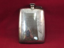 Silver flask , marked, 1924 award from Major J. M. Portal, to first place team