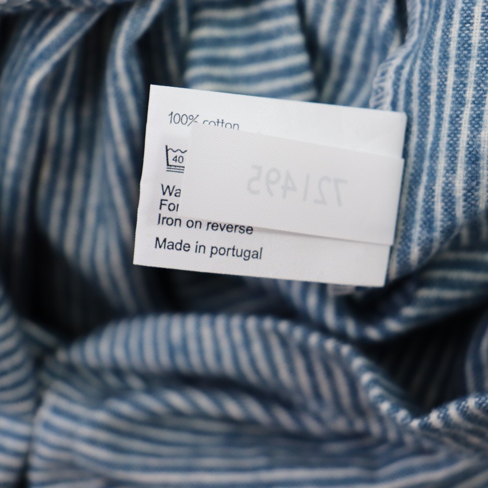 John Lewis Euan Stripe Brushed Cotton Duvet Cover Loch Blue Super King