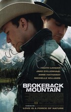 Jake Gyllenhaal Anne Hathaway Michelle Williams Signed Brokeback Mountain Poster