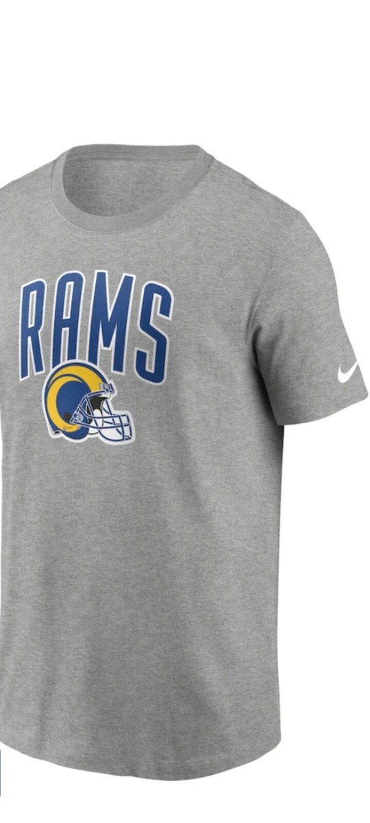 NWT Los Angeles Rams Nike Heather Gray Team Issue Shirt Mens