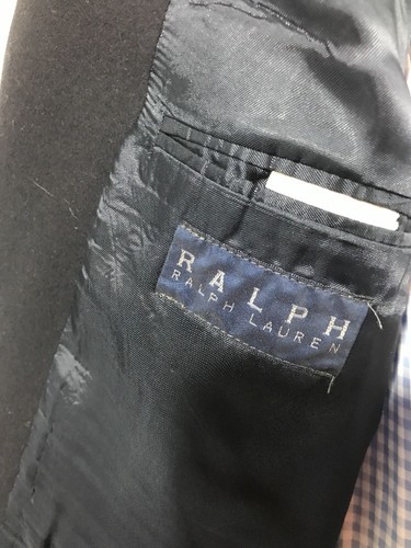 Blazer Ralph Lauren Para Hombre Azul Tres Botones Abrigo Deportivo Mezcla Lana Talla 40R - Imagen 7 de 8