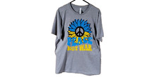 Sunflower Peace Not War Ukraine SIZE LG T Shirt I Stand With Ukraine Vinyl NEW
