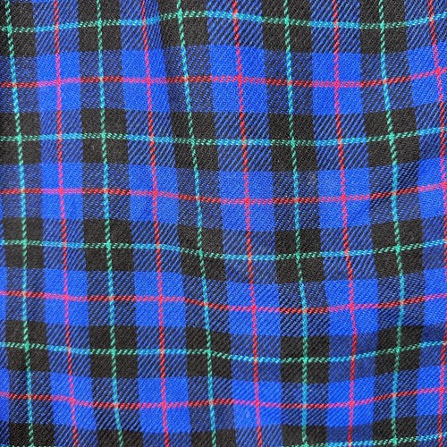 Vtg Talbots Wool Pencil Skirt 8 Cobalt Blue Tartan Plaid Preppy Academia Punk - Picture 2 of 10