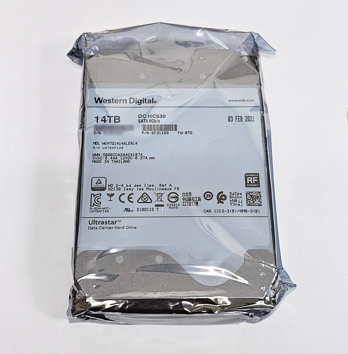 ★ 14TB ★ Western Digital HDD DC HCS530 Amazon.com: Western Digital 14TB Ultrastar DC HC530 SATA HDD