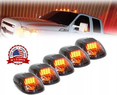 5 Luces Led Ambar Para Cabina, Luces De Marcador Para Techo De Cabina Ahuma...