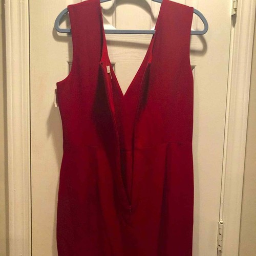 DRESS THE POPULATION Sandra Garnet Red Trumpet Gown party dress NEW - Picture 4 of 12