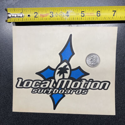 VINTAGE LOCAL MOTION STICKER/ DECAL/LARGE/ SURFING | eBay