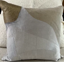 Callisto Home Decorative  Throw Pillow 24" Gold Beige Gray